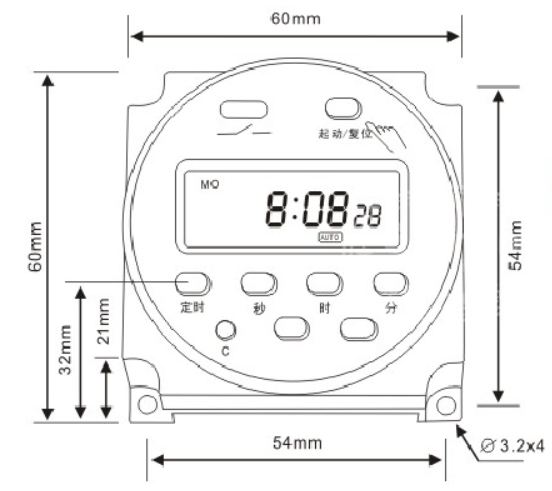 timer220v ตั้งเวลานาที/ชม on/off 16Aไฟออก 220v/24v/12v  